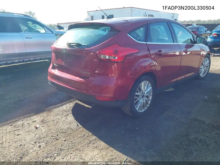 2016 FORD FOCUS VIN 1FADP3N20GL330504 — фото 4