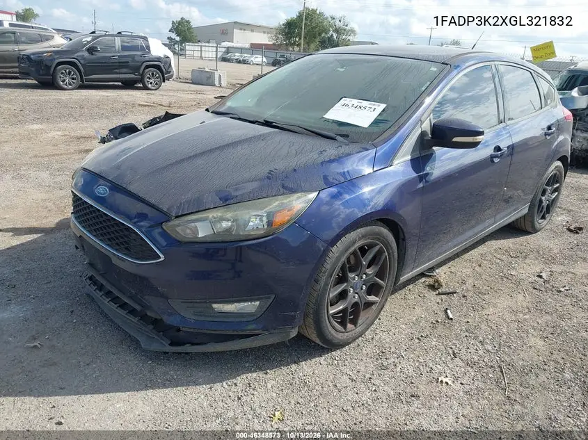 2016 FORD FOCUS VIN 1FADP3K2XGL321832 — фото 2