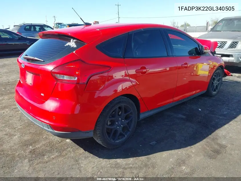 2016 FORD FOCUS VIN 1FADP3K22GL340505 — фото 4