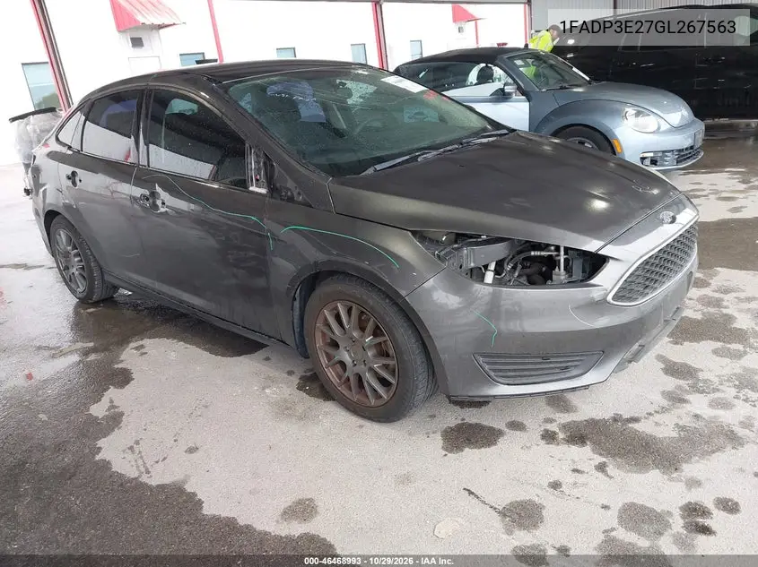 FORD FOCUS 2016, VIN 1FADP3E27GL267563