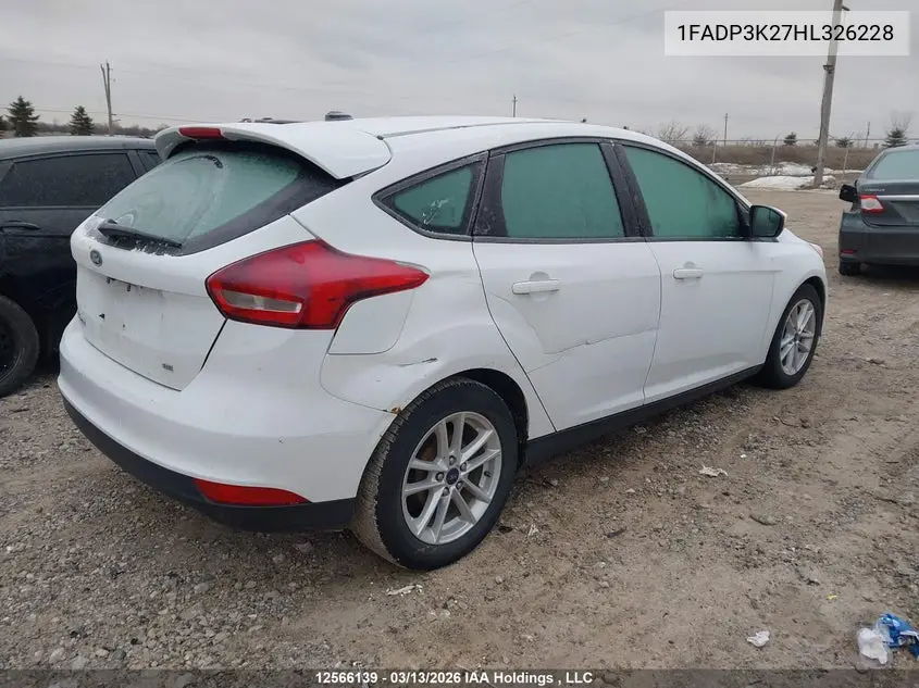 2017 FORD FOCUS VIN 1FADP3K27HL326228 — фото 4