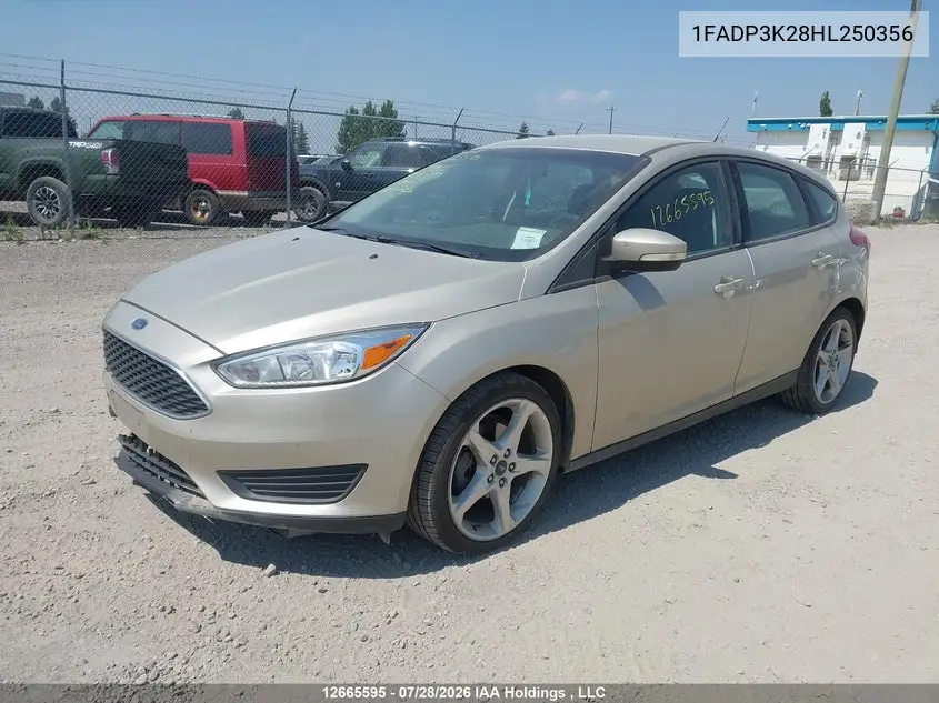 2017 FORD FOCUS VIN 1FADP3K28HL250356 — фото 2