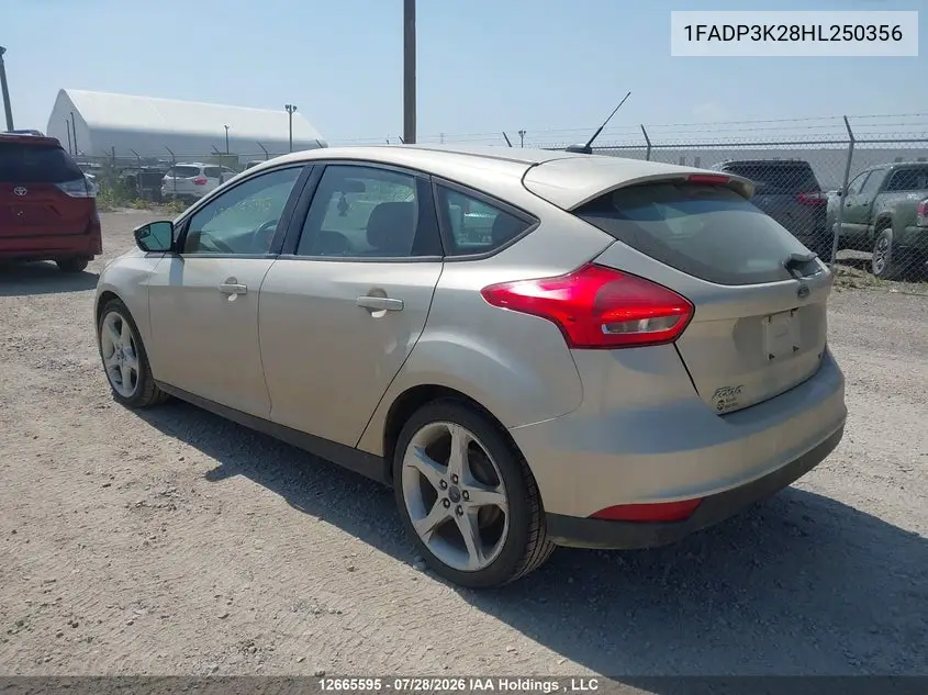 2017 FORD FOCUS VIN 1FADP3K28HL250356 — фото 3