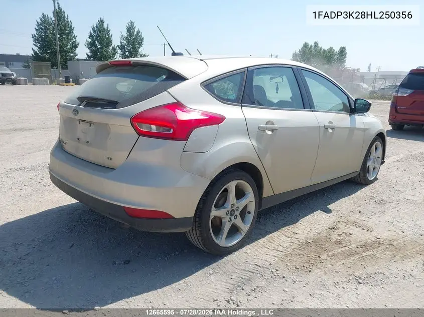 2017 FORD FOCUS VIN 1FADP3K28HL250356 — фото 4