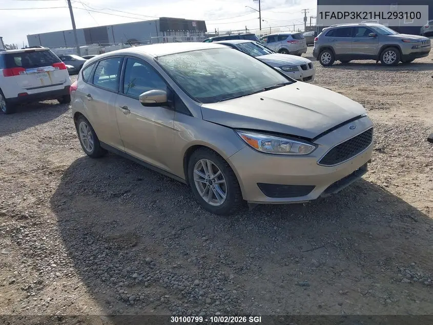 FORD FOCUS 2017, VIN 1FADP3K21HL293100