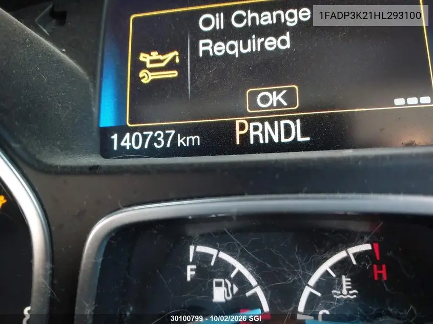 2017 FORD FOCUS VIN 1FADP3K21HL293100 — фото 15