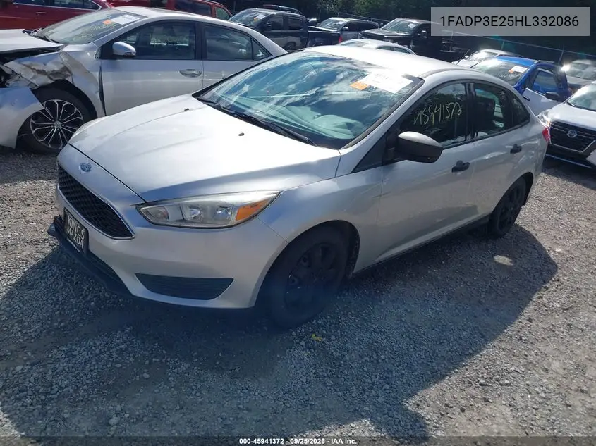 2017 FORD FOCUS VIN 1FADP3E25HL332086 — фото 2