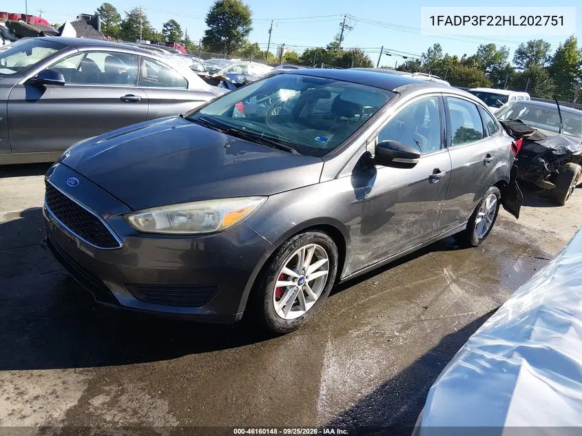 2017 FORD FOCUS VIN 1FADP3F22HL202751 — фото 2