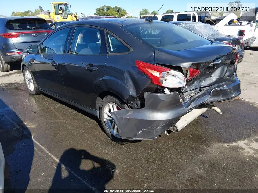 2017 FORD FOCUS VIN 1FADP3F22HL202751 — фото 3