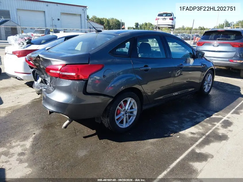 2017 FORD FOCUS VIN 1FADP3F22HL202751 — фото 4