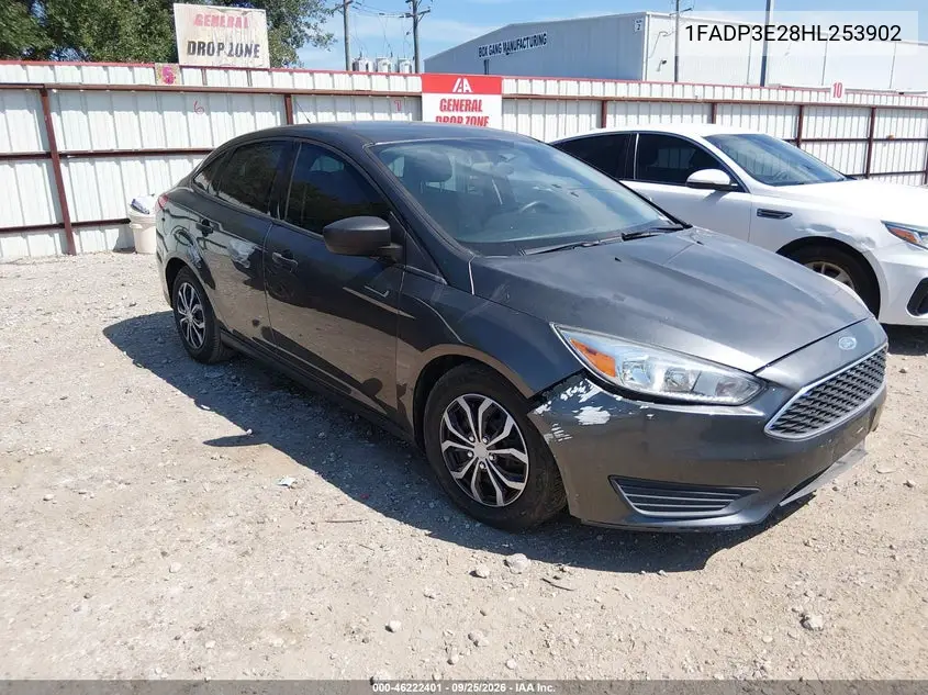 FORD FOCUS 2017, VIN 1FADP3E28HL253902