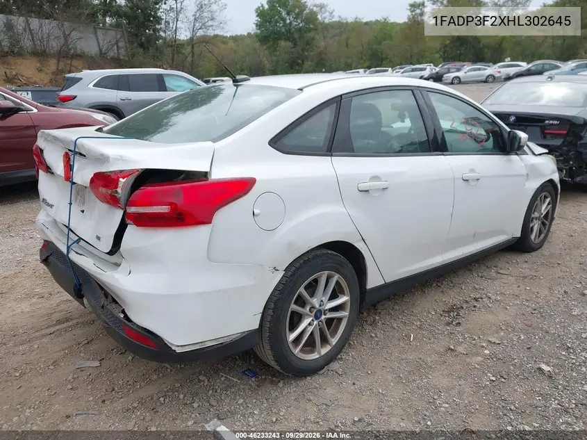 2017 FORD FOCUS VIN 1FADP3F2XHL302645 — фото 4