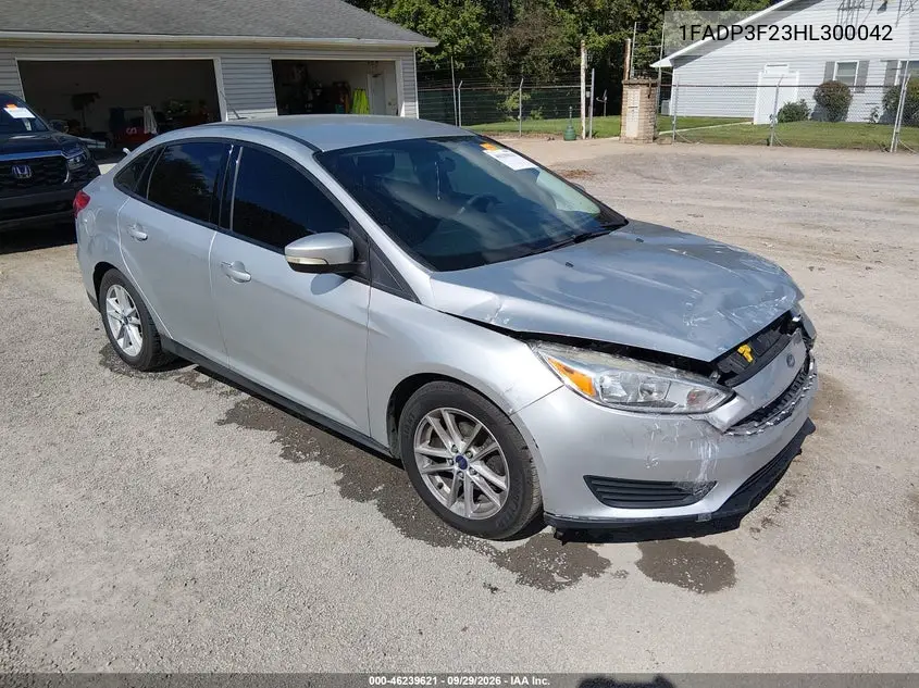 FORD FOCUS 2017, VIN 1FADP3F23HL300042