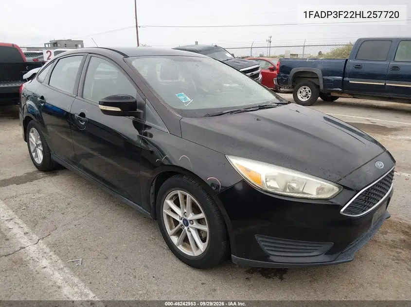 FORD FOCUS 2017, VIN 1FADP3F22HL257720