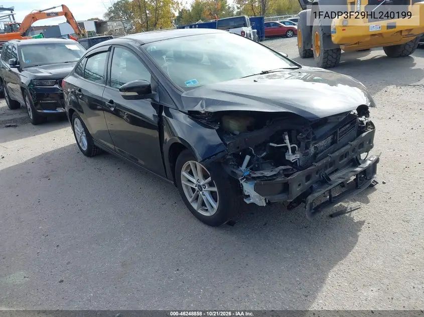 FORD FOCUS 2017, VIN 1FADP3F29HL240199