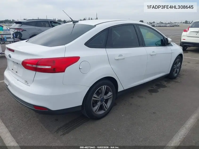 2017 FORD FOCUS VIN 1FADP3FE4HL308645 — фото 4