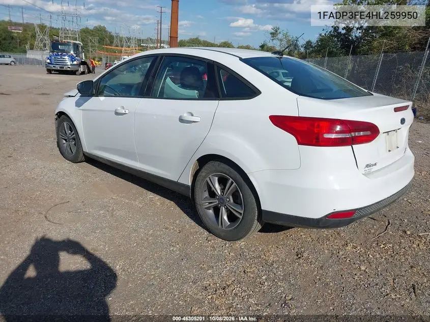 2017 FORD FOCUS VIN 1FADP3FE4HL259950 — фото 3