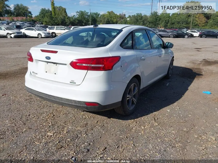 2017 FORD FOCUS VIN 1FADP3FE4HL259950 — фото 4