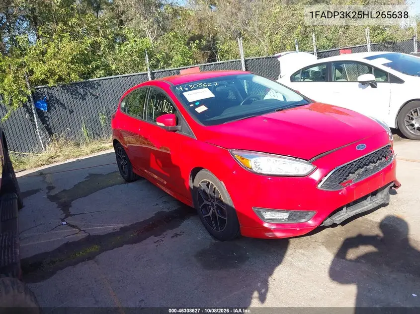 FORD FOCUS 2017, VIN 1FADP3K25HL265638