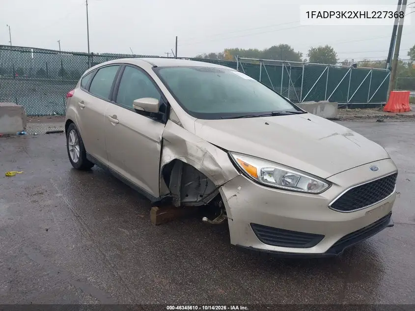 FORD FOCUS 2017, VIN 1FADP3K2XHL227368
