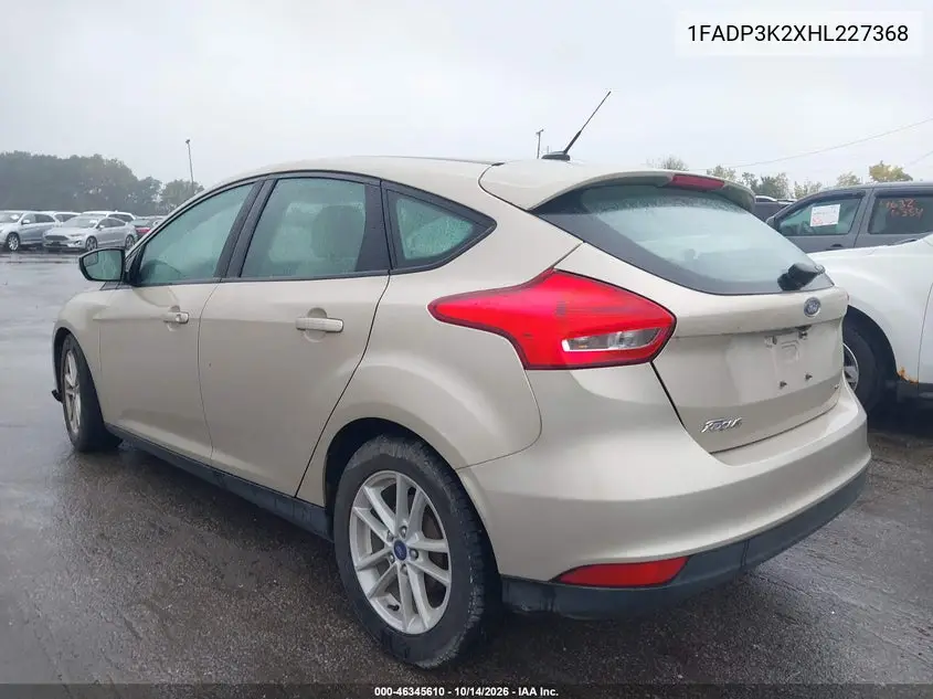 2017 FORD FOCUS VIN 1FADP3K2XHL227368 — фото 3