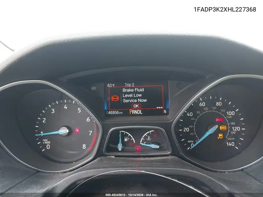 2017 FORD FOCUS VIN 1FADP3K2XHL227368 — фото 7