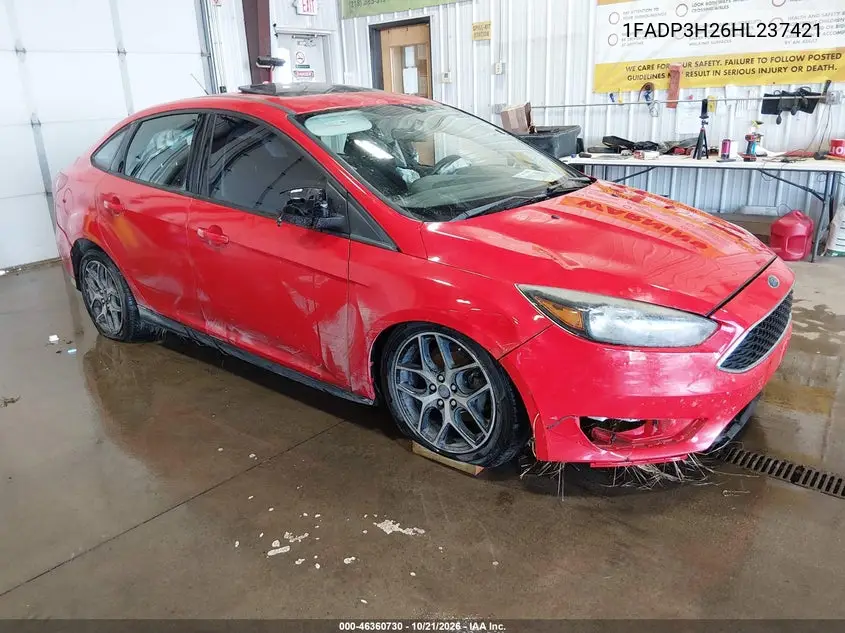 FORD FOCUS 2017, VIN 1FADP3H26HL237421