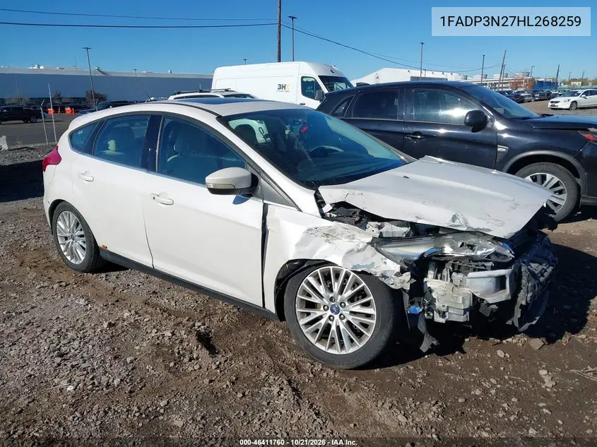 FORD FOCUS 2017, VIN 1FADP3N27HL268259