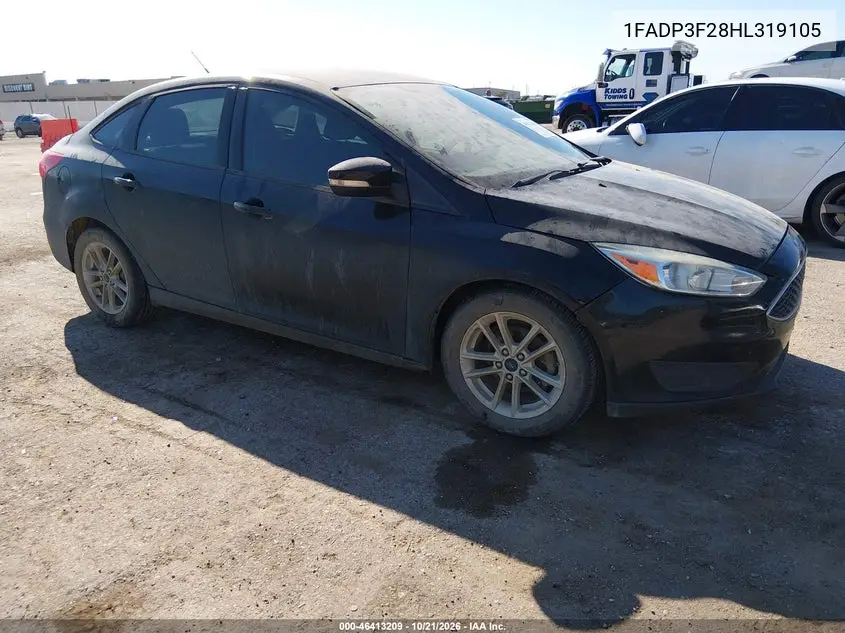 FORD FOCUS 2017, VIN 1FADP3F28HL319105