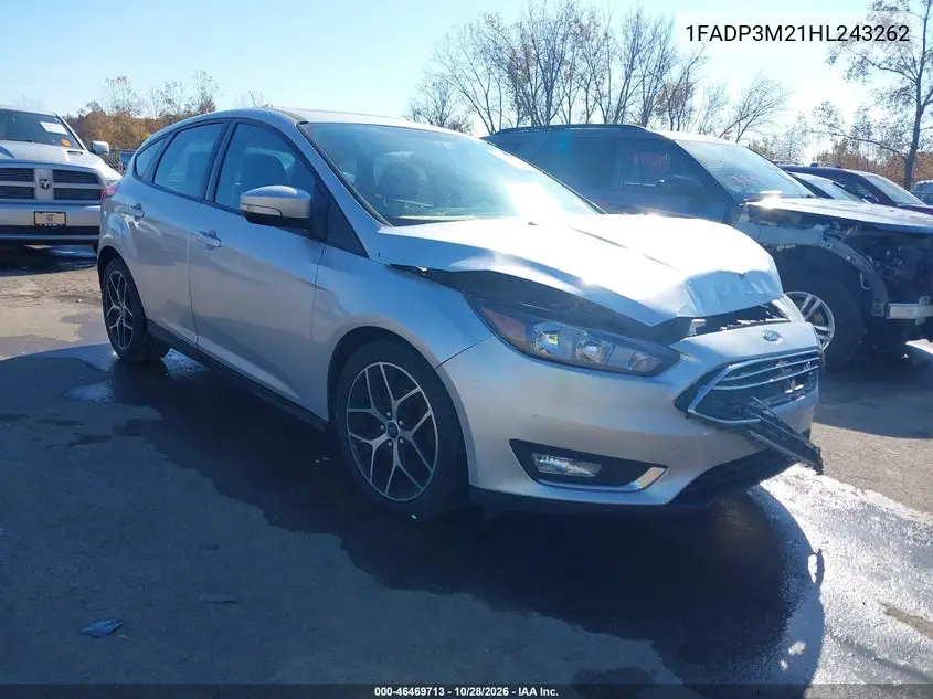 FORD FOCUS 2017, VIN 1FADP3M21HL243262