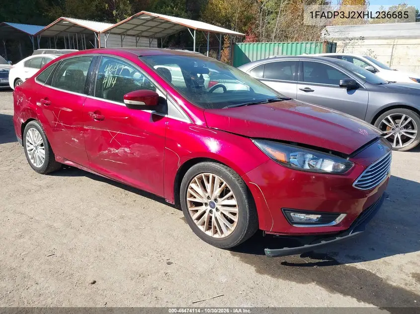 FORD FOCUS 2017, VIN 1FADP3J2XHL236685