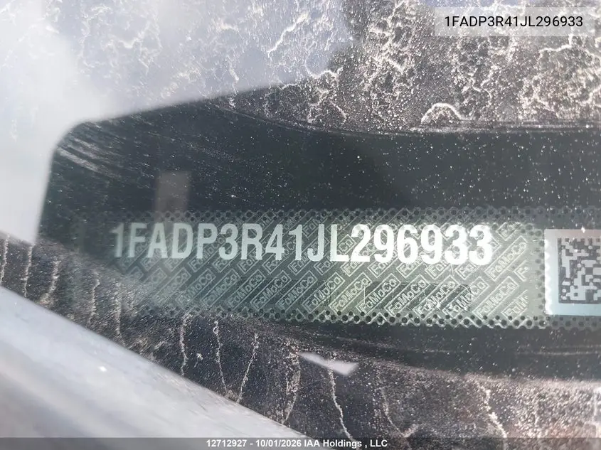 2018 FORD FOCUS VIN 1FADP3R41JL296933 — фото 19