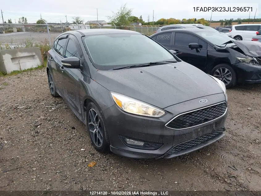 FORD FOCUS 2018, VIN 1FADP3K23JL296571