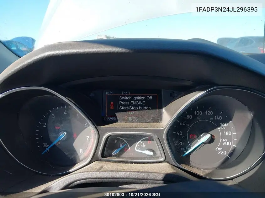 2018 FORD FOCUS VIN 1FADP3N24JL296395 — фото 7