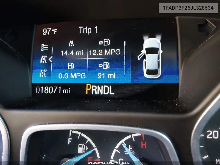2018 FORD FOCUS VIN 1FADP3F26JL328634 — фото 17