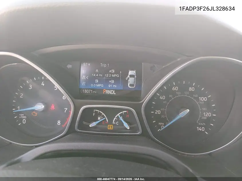2018 FORD FOCUS VIN 1FADP3F26JL328634 — фото 7