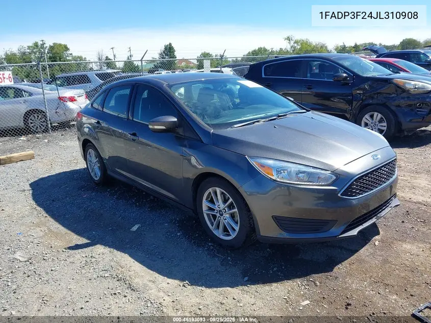 FORD FOCUS 2018, VIN 1FADP3F24JL310908
