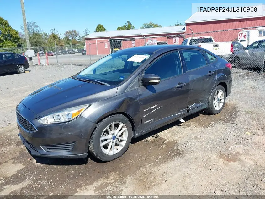 2018 FORD FOCUS VIN 1FADP3F24JL310908 — фото 2
