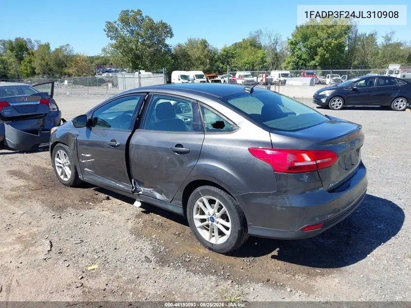 2018 FORD FOCUS VIN 1FADP3F24JL310908 — фото 3