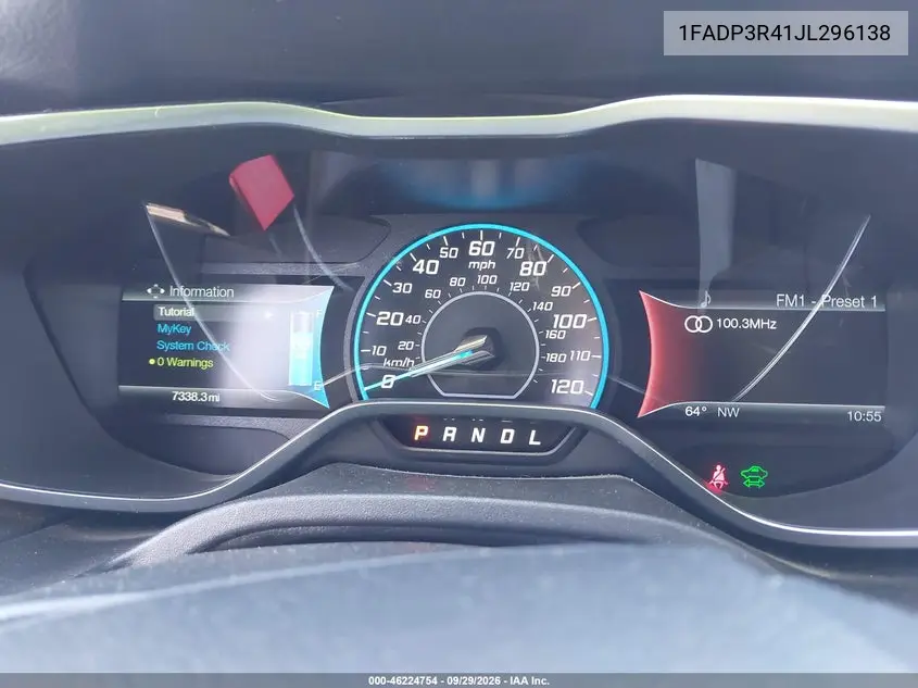 2018 FORD FOCUS VIN 1FADP3R41JL296138 — фото 7