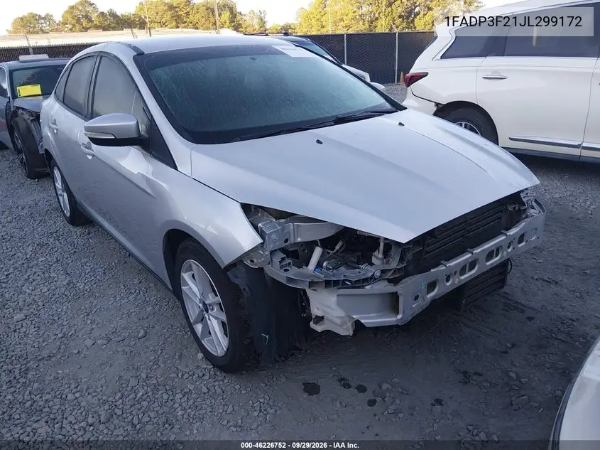 FORD FOCUS 2018, VIN 1FADP3F21JL299172