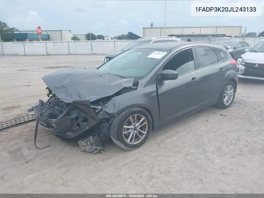 2018 FORD FOCUS VIN 1FADP3K20JL243133 — фото 2