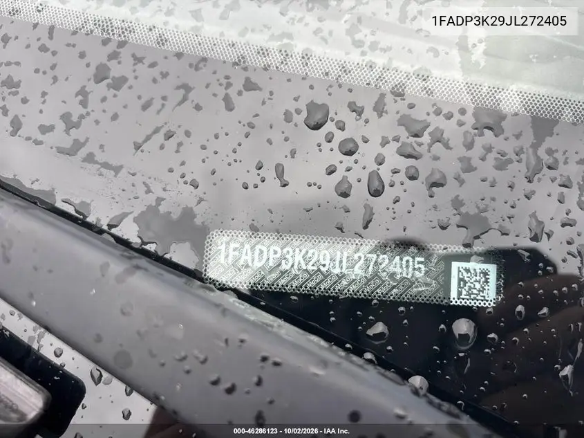 2018 FORD FOCUS VIN 1FADP3K29JL272405 — фото 9