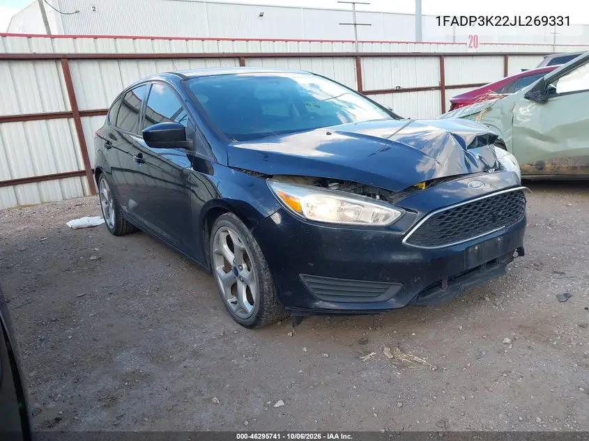 FORD FOCUS 2018, VIN 1FADP3K22JL269331