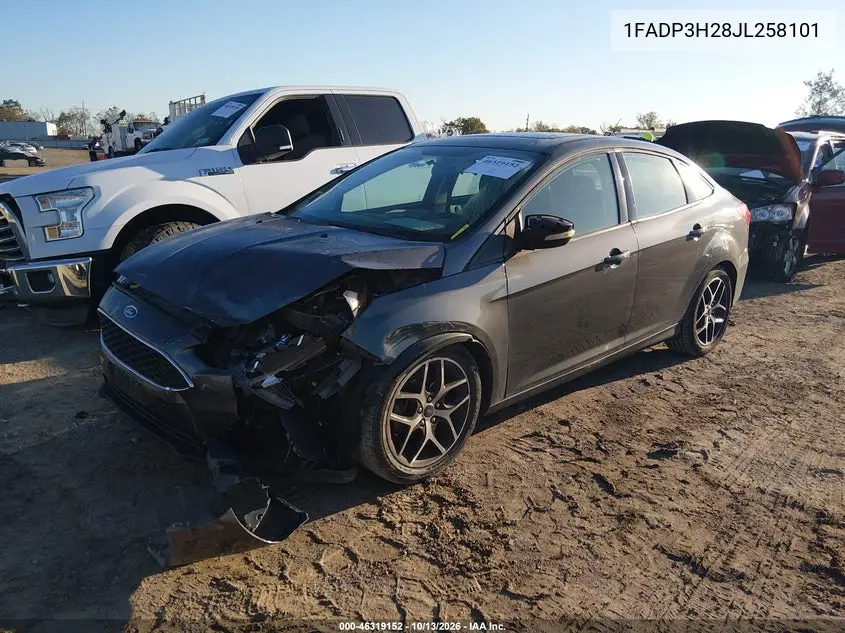 2018 FORD FOCUS VIN 1FADP3H28JL258101 — фото 2