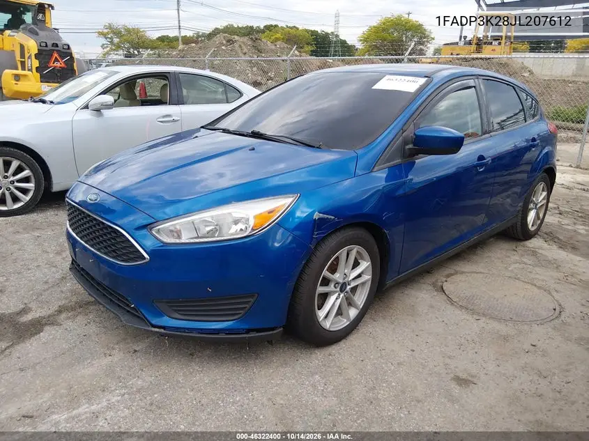 2018 FORD FOCUS VIN 1FADP3K28JL207612 — фото 2
