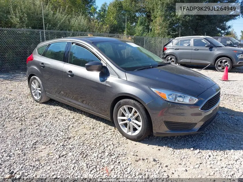 FORD FOCUS 2018, VIN 1FADP3K29JL264949