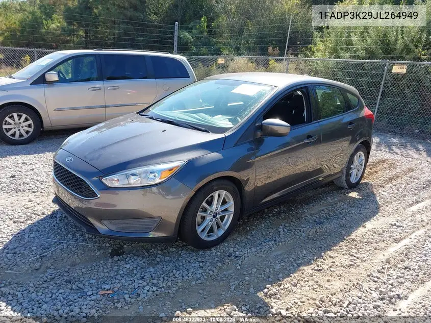 2018 FORD FOCUS VIN 1FADP3K29JL264949 — фото 2