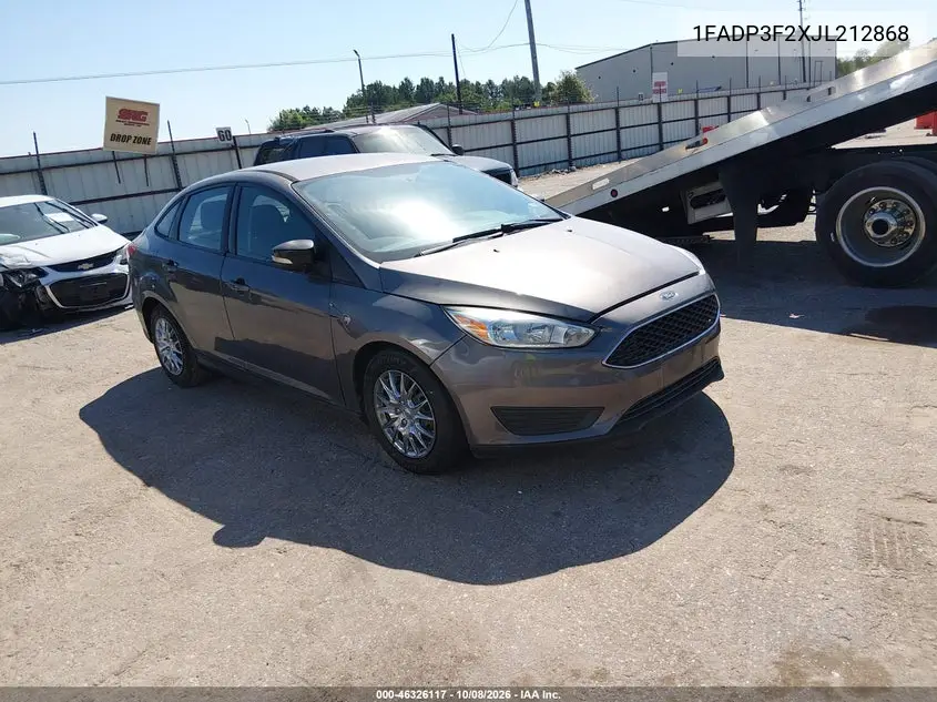 FORD FOCUS 2018, VIN 1FADP3F2XJL212868