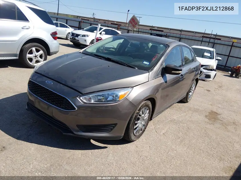 2018 FORD FOCUS VIN 1FADP3F2XJL212868 — фото 2